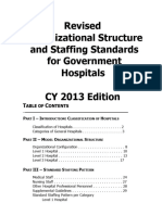 Organizational Structure and Staffing Standars For Government Hospitals CY 2013