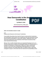 How Democratic Is The American Constitution by Robert A. Dahl