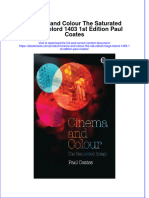 Dơnload Cinema and Colour The Saturated Image Telord 1403 1st Edition Paul Coates Full Chapter