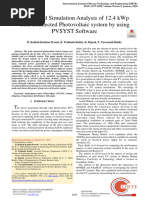 Design and Simulation Analysis of 12.4 KWP Grid Connected Photovoltaic System by Using Pvsyst Software