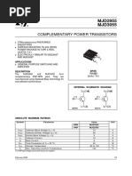 MJD2955 Transistor Regulador Oitv 2,4volts Memo