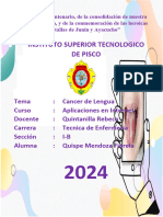 Cáncer de Lengua - ISTP Pisco - Tec. Enfermería Carrera