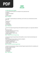 Chapter 1 Introduction To Object Oriented Programming Concepts EMCQs