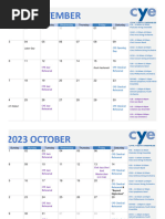 CYE Calendar 