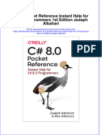 Dơnload C 8 0 Pocket Reference Instant Help For C 8 0 Programmers 1st Edition Joseph Albahari Full Chapter