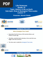 Life Sciences Gr.10 Lesson 17 Eras and Geological Timescales