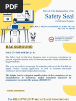 Safety Seal For Barangay