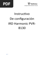 Instructivo de Configuración Por Cada IRD HARMONIC PVR-8130