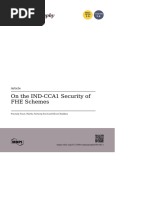 Cryptography On The IND-CCA1 Security of FHE Schemes