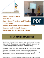 Deepika Devi - Fondational Courses and Method Courses