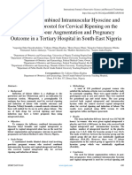 Influence of Combined Intramuscular Hyoscine and Vaginal Misoprostol For Cervical Ripening On The Need For Labour Augmentation and Pregnancy Outcome in A Tertiary Hospital in South-East Nigeria