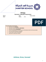 Biology Baseline Assessment