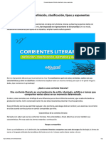 Corrientes Literarias - Definición, Clasificación, Tipos y Exponentes