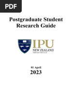 IPU New Zealand Postgraduate Student Research Guide - April 2023