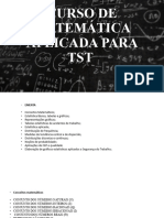 Curso de Matemática Aplicada para TST