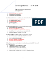 03 - Examen de Cardiologie Section 1 - 24-01-2019