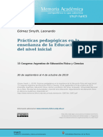 Gómez Smyth L - 2019 - Prácticas Pedagógicas en La Enseñanza de La Educación Físical Del Nivel Inicial