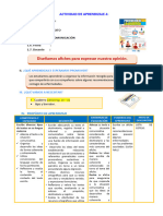 D4 A1 SESION COM. Planificamos y Escribimos Un Afiche para La Prevención de Enfermedades.