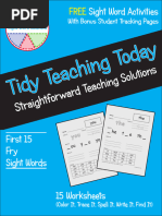 Tidy Teaching T Oday: Orward T Eaching S Olutions