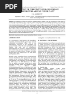 The Effect of Pollutants On Land Surface Temperature Around Power Plant