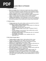 20 Formas de Ganar Dinero en Panamá