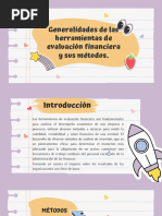 Generalidades de Las Herramientas de Evaluación Financiera y Sus Métodos