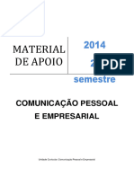 Sebenta 2º Semestre 2024 Comunicação Pessoal e Empresarial