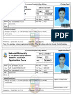 National University: Application Form