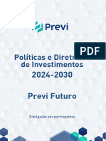 Previ Futuro Politicas Diretrizes Investimento 2024-2030