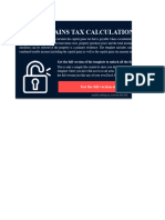 Capital Gains Tax Calculation Sample