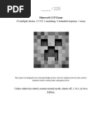 Minecraft CCP Exam