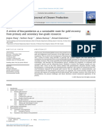 (R) A Review of Biocyanidation As A Sustainable Route For Gold Recovery From Primary and Secondary Low-Grade Resources