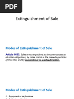 6.0 Extinguishment of Sale