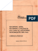 Negron Portillo - Reformismo Liberal Conservador Etapas Del Autonomismo Puertorriqueno (1895-1914) La Prensa en El Analisis Social La Democracia