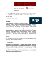 Primera Lectura - La Evolución Del Constitucionalismo Peruano y Su Influencia en La Creación de La Primera Corte de Justicia de La República