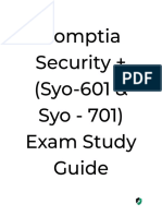 Comptia Security + (Syo-601 & Syo - 701) Exam Study Guide