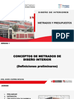 Clase 1 - Conceptos de Metrados de Diseño de Interiores