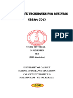 SLM-BBA4C05 Quantitative Techniques For Business - Final