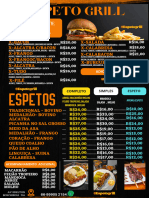 Cardápio para Hamburguerias e Lanchonetes Profissional Laranja Preto - 20240315 - 225653 - 0000