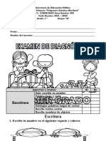 Examen Diagnostico Primer Grado