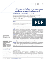 Effectiveness and Safety of Asynchronous Telemedicine Consultations in General Practice: A Systematic Review