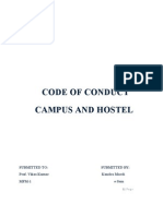 Code of Conduct Campus and Hostel