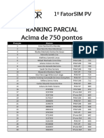 Ranking Acima de 750 Pontos 1o FatorSIM PV OP 2024