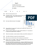 Mathex Year 8 2014 Plus Answers