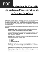 Problématique de Gestion de Rebut