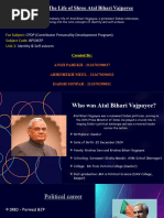 The Life of Atal Bihari Vajpayee