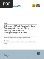 Influence of Plant Biostimulant As Technique To Harden Citrus Nursery Plants Before Transplanting To The Field