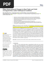 Water Stress Induced Changes in Root Traits and Yield of Irrigated Rice Under Subtropical Condition - Kaysar Et Al 2022