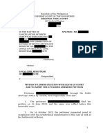 Motion To Amend Petition - Correction of Entry - 2024