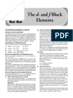 The D and F Block Elements Solutions